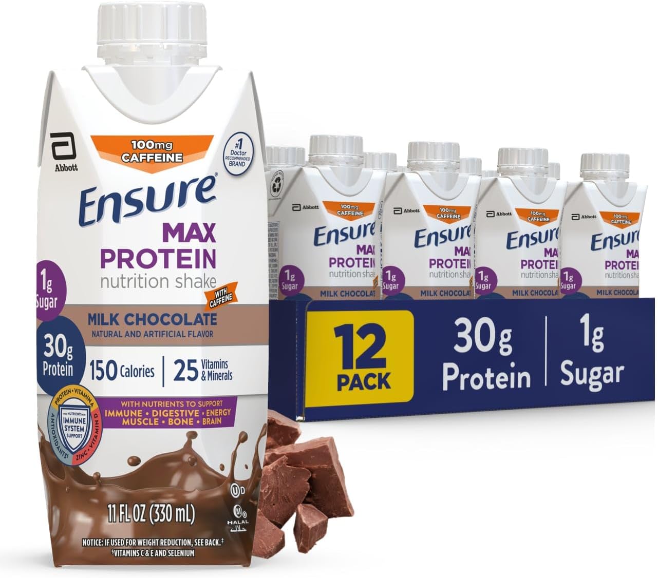 Milk Chocolate. Ready to Drink. 30g Protein for Muscle Building. 1g Sugar. 4g Fiber - Big Sale