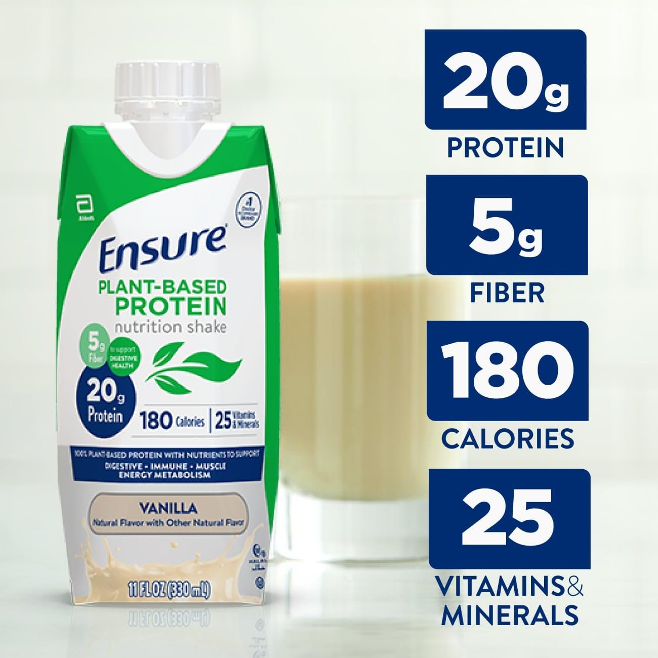Based Vegan Protein Vanilla Nutrition Shake. Gluten-Free. Dairy-Free. Soy-Free Shake - Big Sale