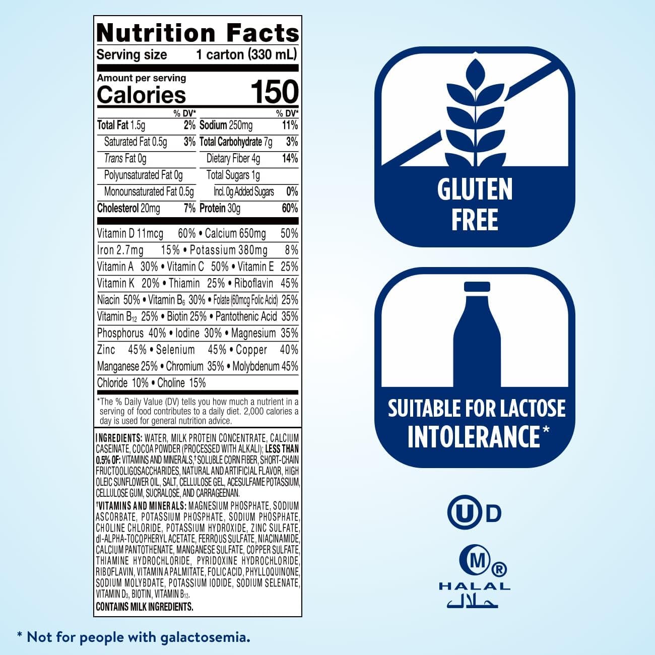 Milk Chocolate. Ready to Drink. 30g Protein for Muscle Building. 1g Sugar. 4g Fiber - Big Sale