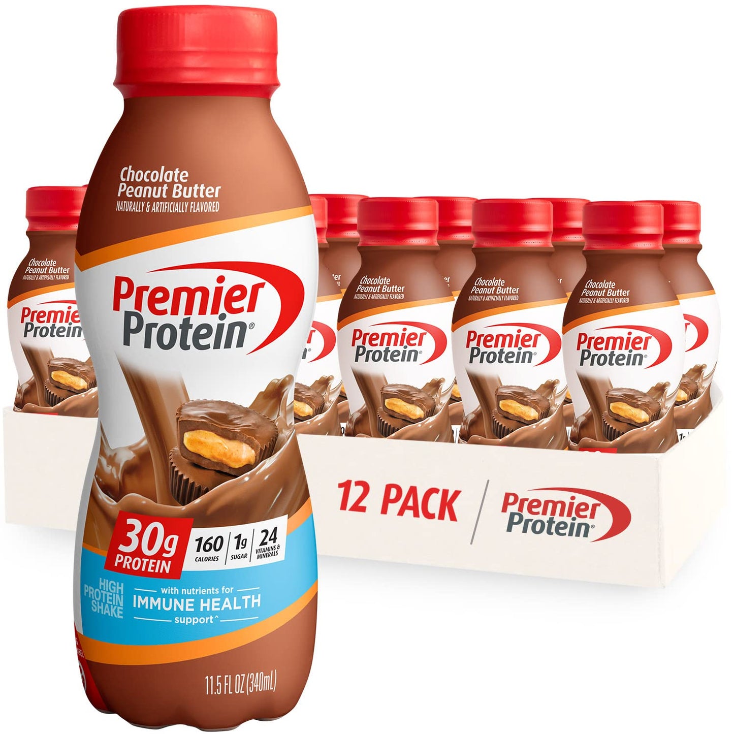 Premier Protein Shake.  30g Protein 24 Vitamins 1g Sugar Minerals Nutrients to Support Immune Health. 11.5 fl oz - Big Sale